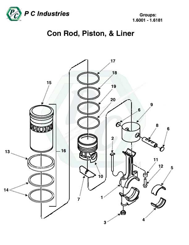 1.6001 - 1.6181 Con Rod Piston & Liner.jpg - Diagram